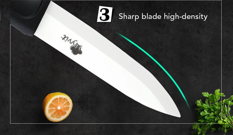 Ceramic Knife 3 4 5 6inch Chef Utility Slicer Serrated Bread Knife Paring Kitchen Ceramic Knives Set Zirconia Blade Cooking Tool