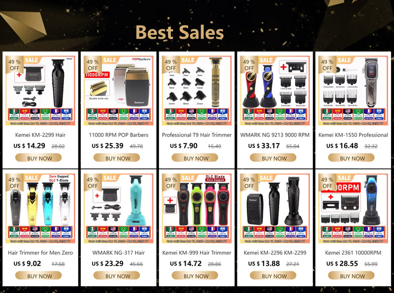 Kemei KM-2299 Hair Trimmer Machine Men's Haircut Machine Hair Clipper Professional Cutter Hair Cutting Machine Clipper